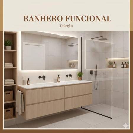 Organização e praticidade para deixar seu banheiro bonito e eficiente.