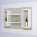 Nicho Organizador Retangular 50x20x10cm Kit 3 Peças Em Mdf Branco ou Preto Banheiro, Quarto, sala, cozinha com Suporte