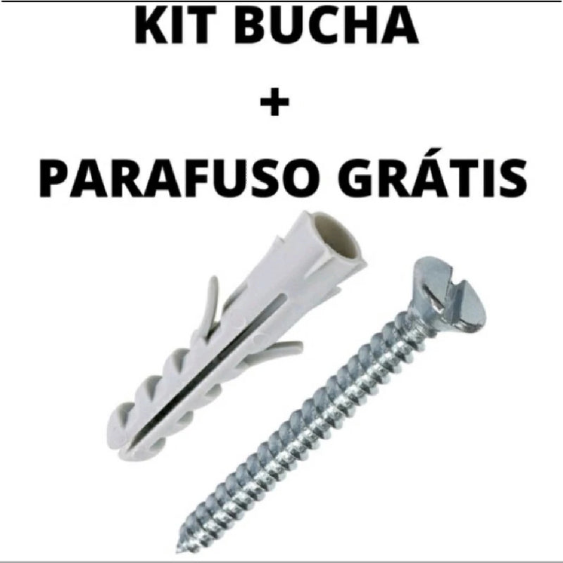 Nicho Organizador Retangular 50x20x10cm Kit 3 Peças Em Mdf Branco ou Preto Banheiro, Quarto, sala, cozinha com Suporte