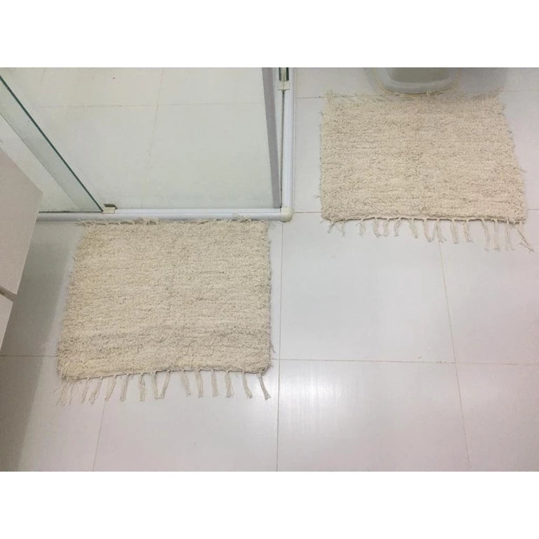 Tapete para banheiro com 02 peças. 100% algodão. Prático, Pode ser lavado na máquina!