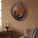 Relógio Rústico de Madeira – Peça Única | Acabamento Resinado nas Bordas