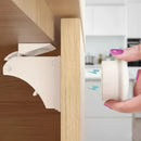 Trava de Segurança Magnética Invisível - Kit 4 Unidades - Gavetas e Armários - Sem Furos