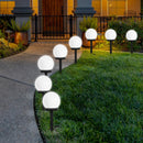 Kit 4 Luminárias Solar Esfera LED - Jardim e Área Externa - 8h Autonomia
