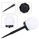 Kit 4 Luminárias Solar Esfera LED - Jardim e Área Externa - 8h Autonomia