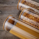 Kit 9 Potes Vidro Tampa Bambu Hermético - Mantimentos Cozinha