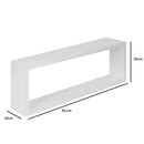 Nicho Organizador Retangular 50x20x10cm Kit 3 Peças Em Mdf Branco ou Preto Banheiro, Quarto, sala, cozinha com Suporte