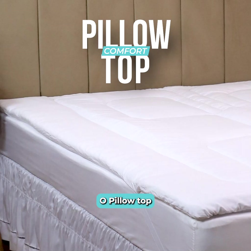 Pillow Top Protetor de Colchão 400 Fios Macio Super King Queen Casal