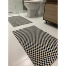 Jogo Tapete Banheiro 2 Peças 100% Algodão - Antiderrapante Absorvente - Lavável Máquina