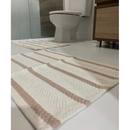 Jogo Tapete Banheiro 2 Peças 100% Algodão - Antiderrapante Absorvente - Lavável Máquina