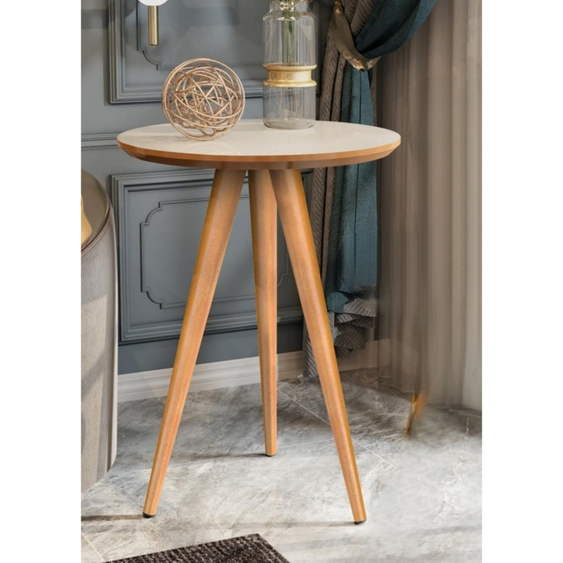 Conjunto de Mesas para Sala Classic Sofá Redonda com Pés Palito Decoração