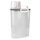 Kit 3 Pote Porta Sabão em pó e Alimentos Hermético 2L Copo Medidor Bico Dosador c/ Trava Resistente