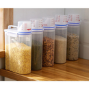 Kit 3 Pote Porta Sabão em pó e Alimentos Hermético 2L Copo Medidor Bico Dosador c/ Trava Resistente