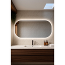 Espelho Oval Iluminado LED 80x50cm Lapidado Sem Borda