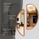 Kit Combo Espelhos Decorativos We Mirror – Com Moldura Caramelo P/ Sala Quarto Banheiro Lavabo Hall