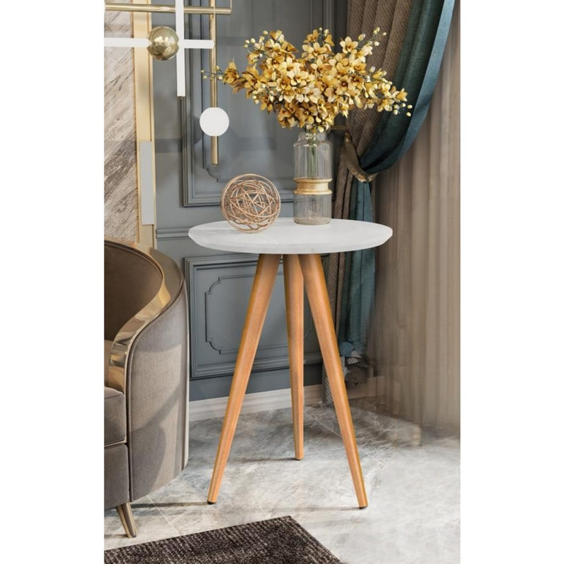 Conjunto de Mesas para Sala Classic Sofá Redonda com Pés Palito Decoração