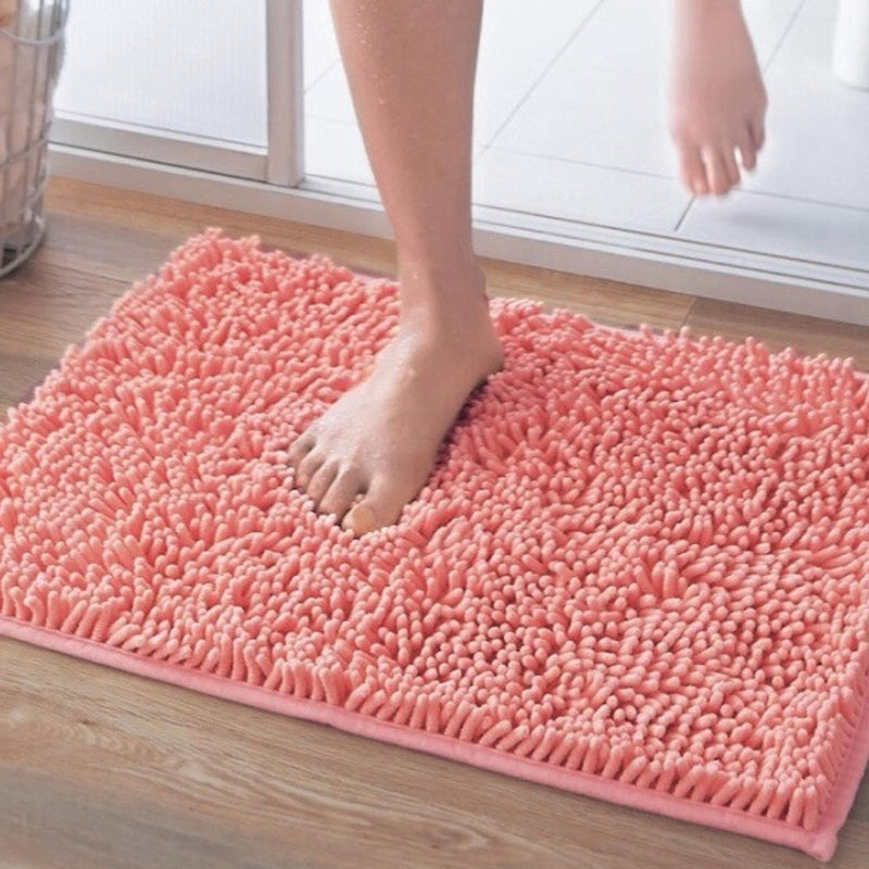 Kit 4 Tapetes Banheiro Bolinha Microfibra - 60x40cm - Antiderrapante