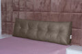 Cabeceira Almofada 90cm em Suede – Conforto Premium para Quarto | Com Bolso Lateral