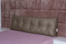 Cabeceira Almofada 90cm em Suede – Conforto Premium para Quarto | Com Bolso Lateral