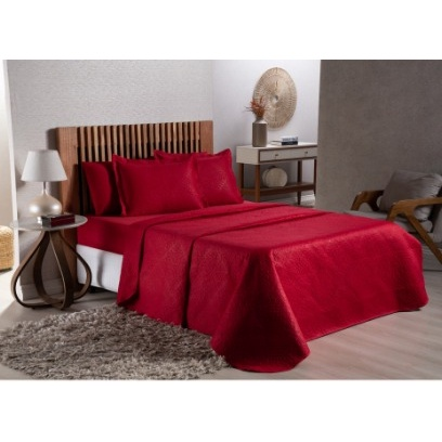 Kit 04 Peças Cobre Leito Avulso + Jogo de Lençol Casal Padrão Promoção