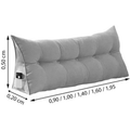 Cabeceira Almofada 90cm Conforto Estilo Quarto Sala Suede