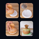 LED mini vaso de madeira umidificador de ar luz umidificador