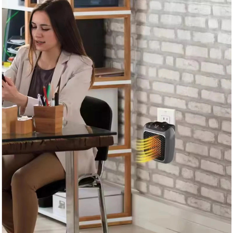 Mini Aquecedor Cerâmico Portátil com Controle Remoto – Silencioso, Seguro e Eficiente