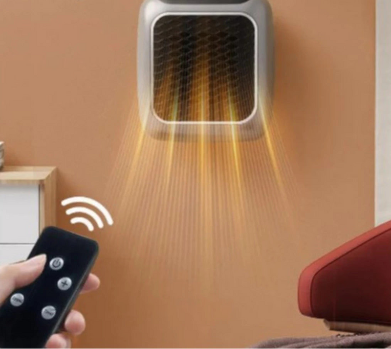 Mini Aquecedor Cerâmico Portátil com Controle Remoto – Silencioso, Seguro e Eficiente